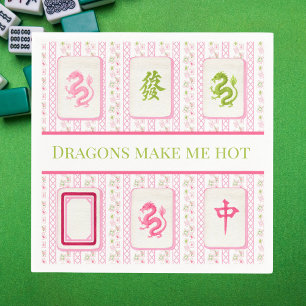 Serviette En Papier Les Dragons Preppy Mahjong Me Rendent Chaud Et Drô
