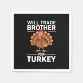 Serviette En Papier Les enfants de Thanksgiving échangeront leur frère (Devant)