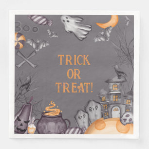 Serviette En Papier Les enfants Halloween Costume Party Napkins
