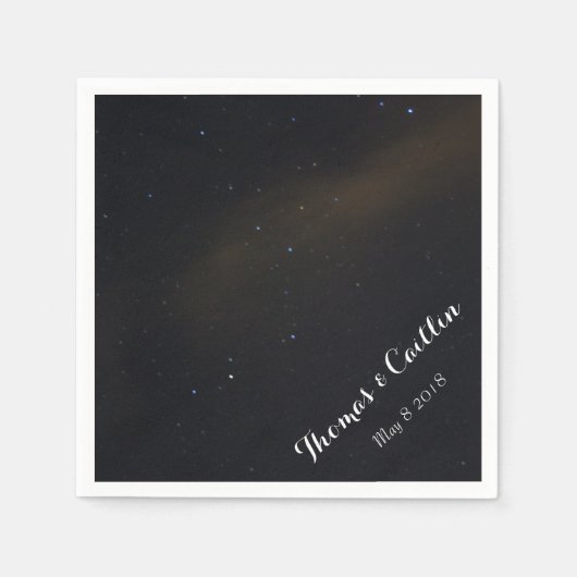 Serviette En Papier Les étoiles dans le ciel nocturne (Devant)