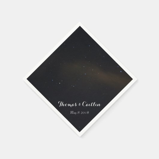 Serviette En Papier Les étoiles dans le ciel nocturne (Coin)