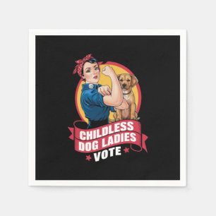 Serviette En Papier Les femmes de chat sans enfants Votent Chien Le Ch