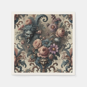 Serviette En Papier Les Fiends Formelles - Design Floral Gothique