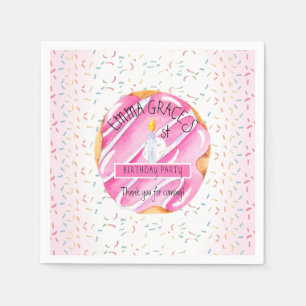 Serviette En Papier Les filles adorées  Cupcakes, 1er anniversaire