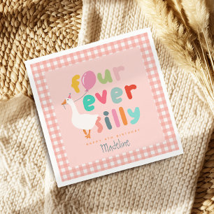 Serviette En Papier Les filles Cute Four Ever Silly Farm Goose 4ème an
