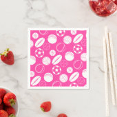 Serviette En Papier Les filles de football boule sport rose (En situation)