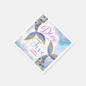 Serviette En Papier Les filles plongent dans cinq 5e Anniversaire Papi (Coin)
