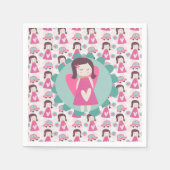 Serviette En Papier Les Filles Se Rendre À Des Endroits (Devant)