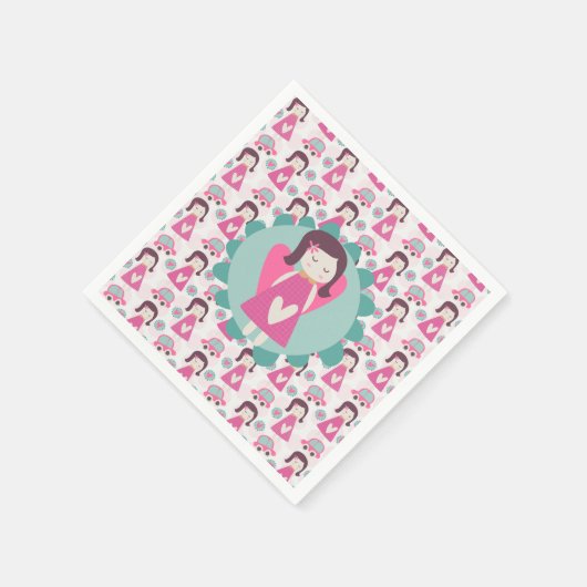 Serviette En Papier Les Filles Se Rendre À Des Endroits (Coin)