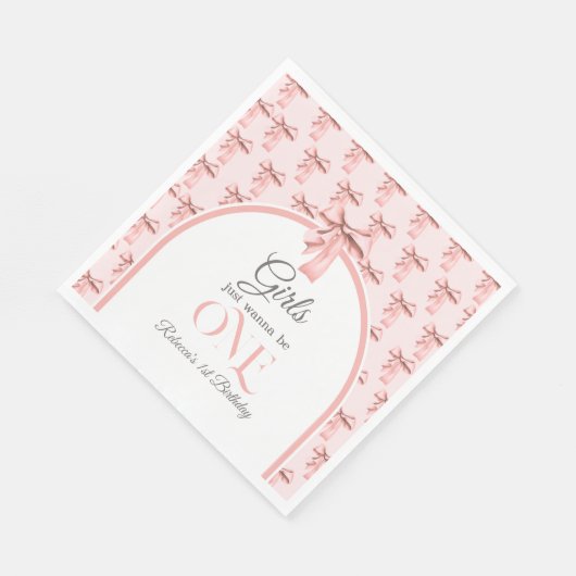 Serviette En Papier Les filles veulent juste être un garçon rose premi (Coin)