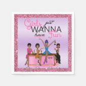 Serviette En Papier Les Filles veulent s'amuser Enterrement de vie de  (Devant)