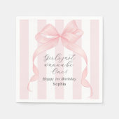 Serviette En Papier Les Filles Veux Être Un 1Er Anniversaire (Devant)