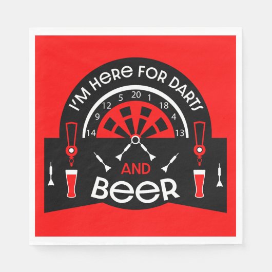 Serviette En Papier Les fléchettes de pub classiques (Devant)