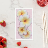 Serviette En Papier Les fleurs de la plumeria (En situation)
