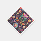 Serviette En Papier Les fleurs de minuit : une symphonie florale (Coin)