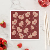 Serviette En Papier Les fleurs d'Hibiscus roses (En situation)