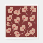 Serviette En Papier Les fleurs d'Hibiscus roses (Devant)