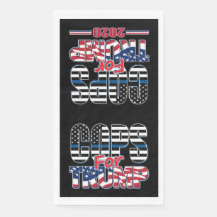 Serviette En Papier Les flics pour Trump - Trump 2020