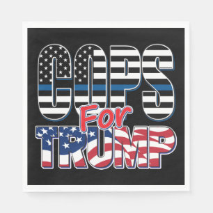 Serviette En Papier Les flics pour Trump - Trump 2020