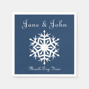 Serviette En Papier Les flocons de neige d'hiver dans les serviettes d