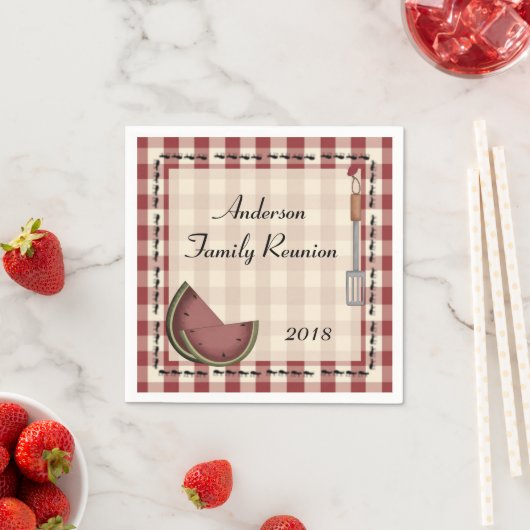 Serviette En Papier Les fourmis et la pastèque (En situation)