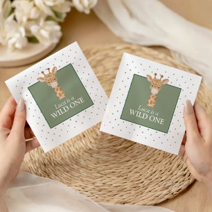 Serviette En Papier Les Garçons Sauvages Safari Vert Anniversaire Gira