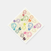 Serviette En Papier Les gens aiment Maisons serviettes (Coin)