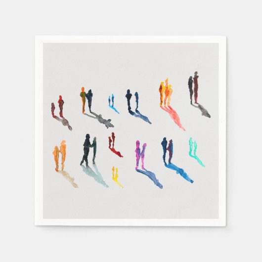 Serviette En Papier Les gens art aquarelle fine art (Devant)