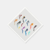 Serviette En Papier Les gens art aquarelle fine art (Coin)