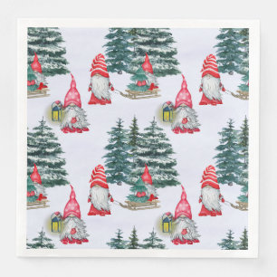 Serviette En Papier Les Gnomes des jeux d'hiver