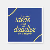 Serviette En Papier Les grandes idées commencent comme des gribouillis (Devant)