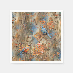 Serviette En Papier Les grands arbres, les Feuilles de l'automne et le