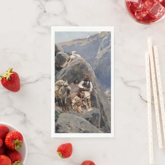 Serviette En Papier Les guerriers d'Apache : une embuscade sur la cava (En situation)