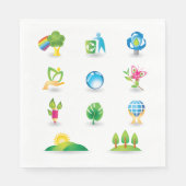 Serviette En Papier Les icônes de nature (Devant)