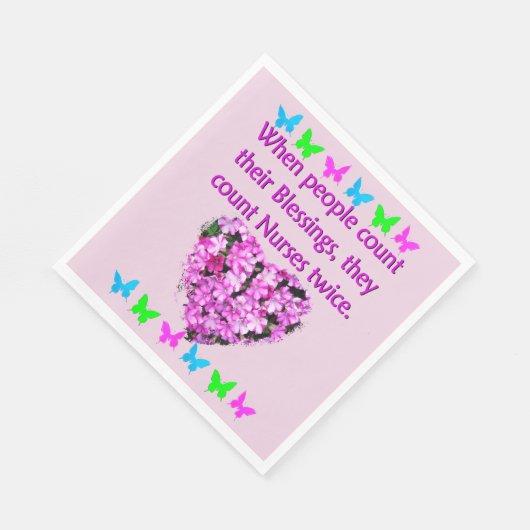 SERVIETTE EN PAPIER LES INFIRMIÈRES SONT APPRÉCIÉES (Coin)