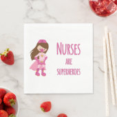 Serviette En Papier Les infirmières sont des super-héros (En situation)