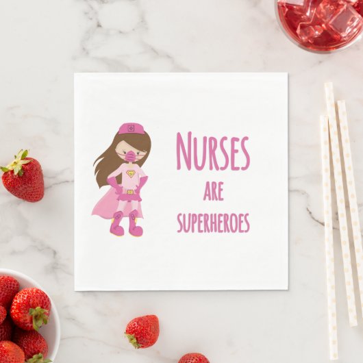 Serviette En Papier Les infirmières sont des super-héros (En situation)