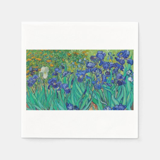 Serviette En Papier Les Iris de Vincent van Gogh (Devant)