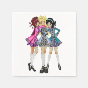 Serviette En Papier Les Irlandais dansent les serviettes de papier