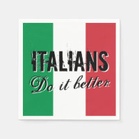 Les Italiens le font mieux amusant papier serviett