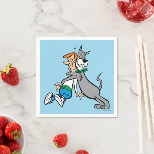 Serviette En Papier Les Jetsons | George & Astro Hug (En situation)