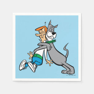 Serviette En Papier Les Jetsons   George & Astro Hug