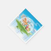 Serviette En Papier Les Jetsons | La Voiture Volante Familiale (Coin)