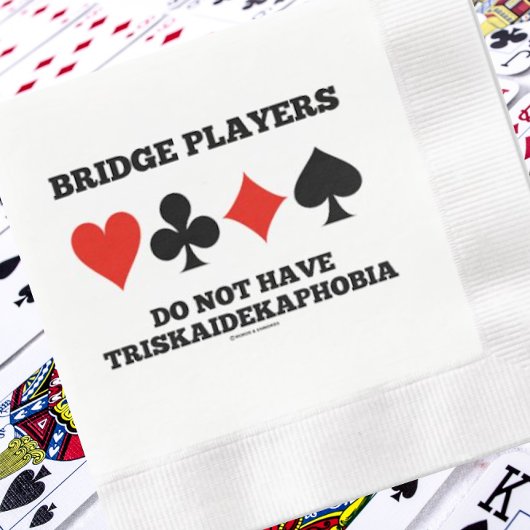 Serviette En Papier Les Joueurs De Pont N'Ont Pas Triskaidekaphobia