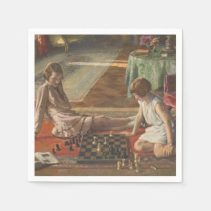 Serviette En Papier Les joueurs d'échecs (par John Lavery)