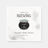 Serviette En Papier Les jumeaux brassent le Baby shower Halloween (Devant)