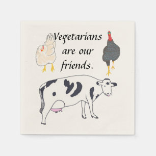 Serviette En Papier Les légumes sont nos amis Thanksgiving Napkins