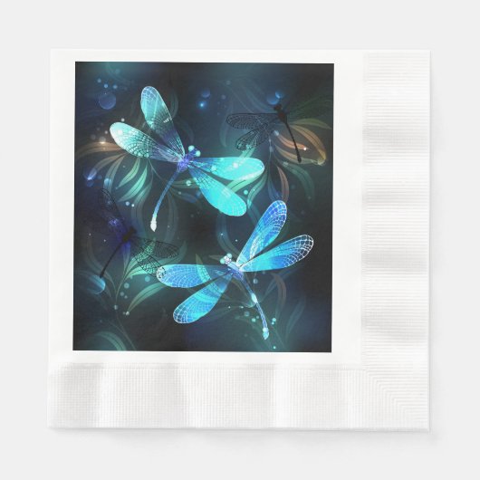 Serviette En Papier Les libellules du lac (Devant)