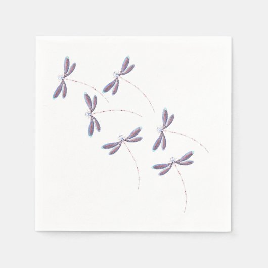 Serviette En Papier Les libellules en vol (Devant)