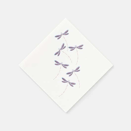 Serviette En Papier Les libellules en vol (Coin)